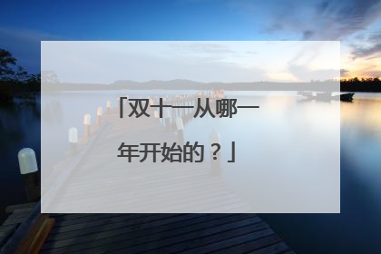 双十一从哪一年开始的?