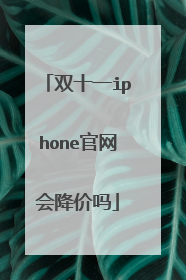 双十一iphone官网会降价吗