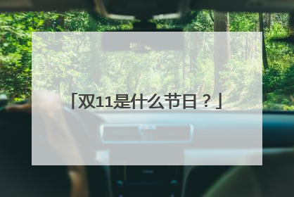 双11是什么节日?