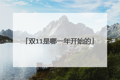 双11是哪一年开始的