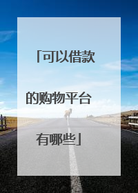 可以借款的购物平台有哪些