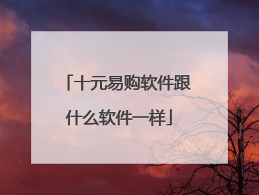 十元易购软件跟什么软件一样