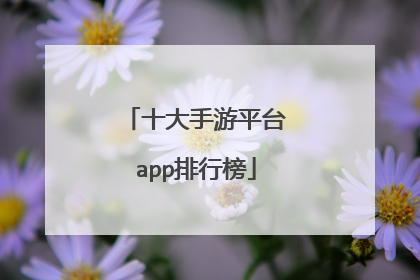十大手游平台app排行榜