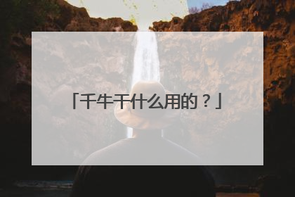 千牛干什么用的?