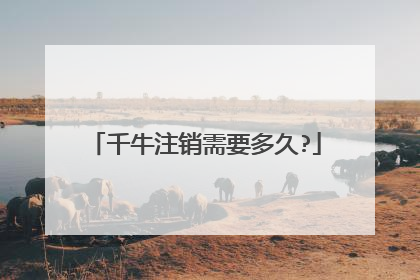 千牛注销需要多久?