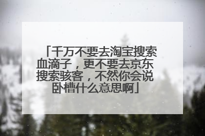 千万不要去淘宝搜索血滴子,更不要去京东搜索骇客,不然你会说卧槽什么意思啊