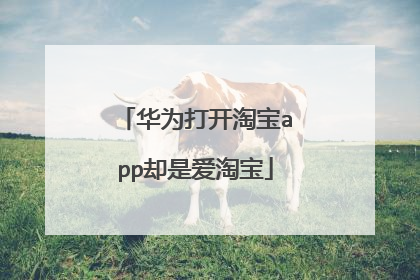 华为打开淘宝app却是爱淘宝