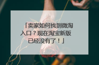 卖家如何找到微淘入口？现在淘宝新版已经没有了！
