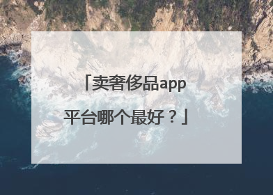 卖奢侈品app平台哪个最好?