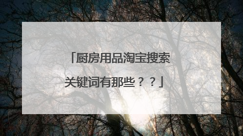 厨房用品淘宝搜索关键词有那些??