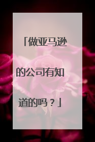 做亚马逊的公司有知道的吗?