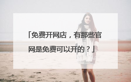 免费开网店，有那些官网是免费可以开的？