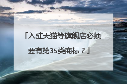 入驻天猫等旗舰店必须要有第35类商标?