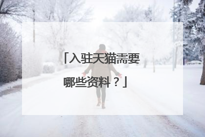 入驻天猫需要哪些资料?