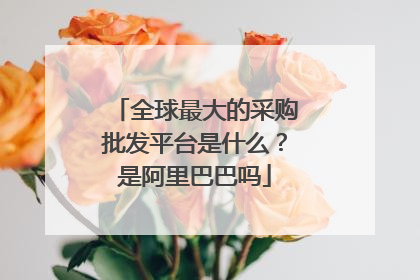 全球最大的采购批发平台是什么?是阿里巴巴吗