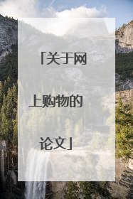 关于网上购物的论文