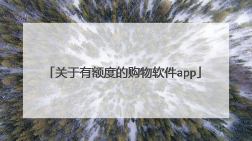 关于有额度的购物软件app