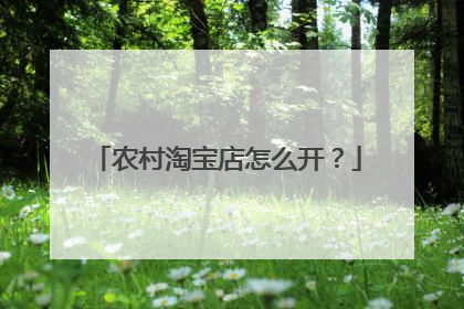 农村淘宝店怎么开?