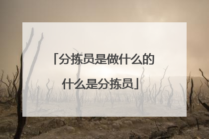 分拣员是做什么的 什么是分拣员