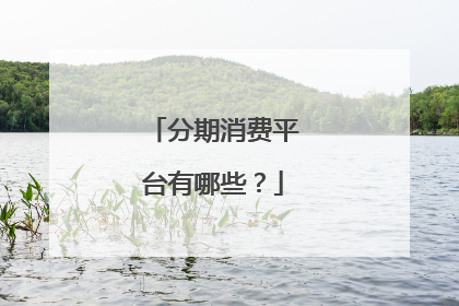 分期消费平台有哪些?