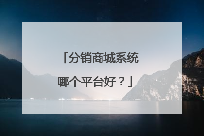 分销商城系统哪个平台好?