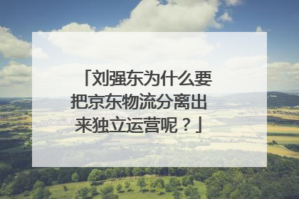 刘强东为什么要把京东物流分离出来独立运营呢?