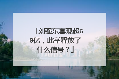 刘强东套现超60亿,此举释放了什么信号?