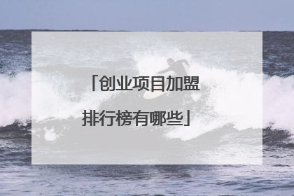 创业项目加盟排行榜有哪些