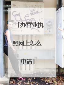 办营业执照网上怎么申请