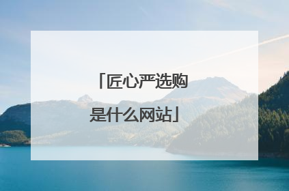 匠心严选购是什么网站