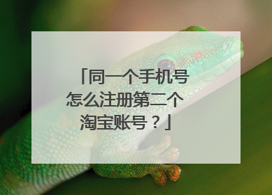 同一个手机号怎么注册第二个淘宝账号?