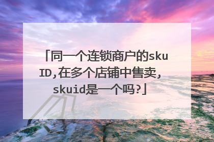 同一个连锁商户的skuID,在多个店铺中售卖,skuid是一个吗?