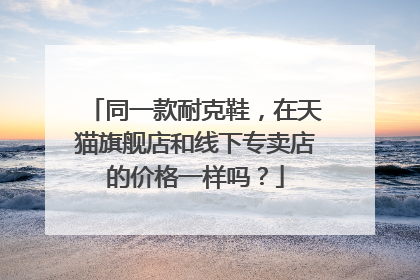 同一款耐克鞋,在天猫旗舰店和线下专卖店的价格一样吗?