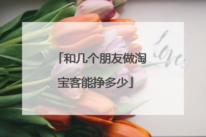 和几个朋友做淘宝客能挣多少