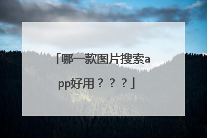 哪一款图片搜索app好用???