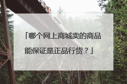 哪个网上商城卖的商品能保证是正品行货?