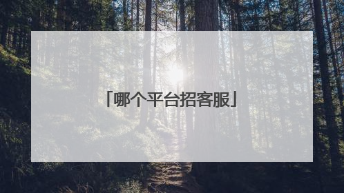 哪个平台招客服