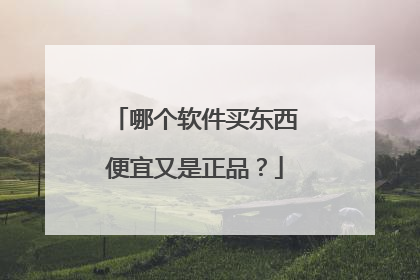 哪个软件买东西便宜又是正品?