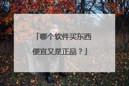 哪个软件买东西便宜又是正品?