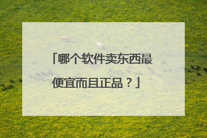 哪个软件卖东西最便宜而且正品？