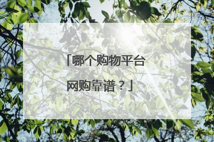 哪个购物平台网购靠谱?