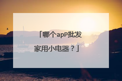 哪个apP批发家用小电器?