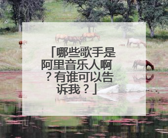 哪些歌手是阿里音乐人啊?有谁可以告诉我?
