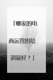 哪家的电商运营的培训最好?