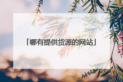 哪有提供货源的网站
