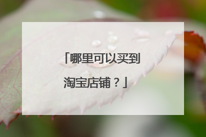 哪里可以买到淘宝店铺?