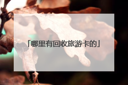 哪里有回收旅游卡的