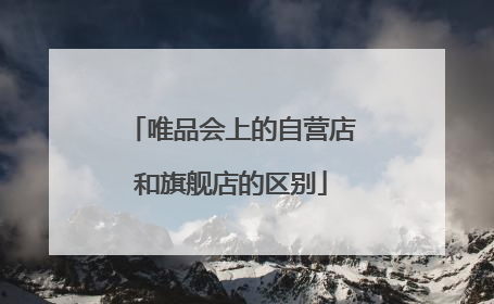 唯品会上的自营店和旗舰店的区别