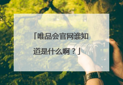 唯品会官网谁知道是什么啊?