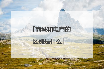 商城和电商的区别是什么